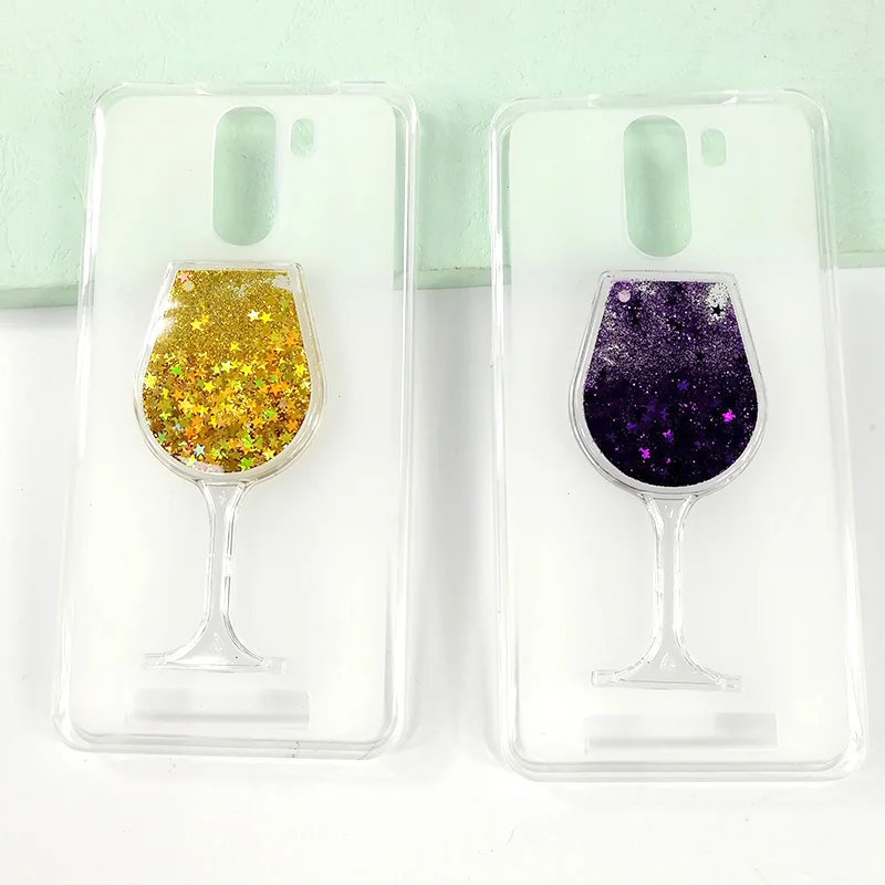 

For Vertex Impress Frost Case Glitter Star Liquid Quicksand Sand Wine Glass Full Cover For Vertex Impress Frost Cases Fundas