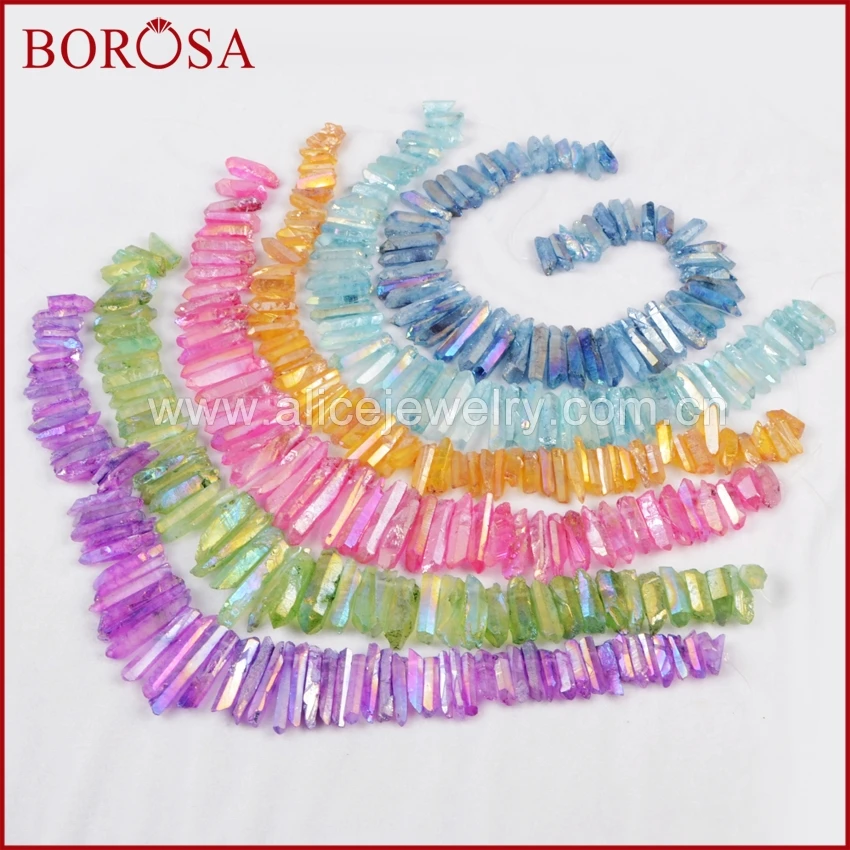 Окрашенные Нити BOROSA кластер Aura друза кварцевый кристалл точка кулон свободные