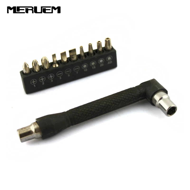 

10in1 L-Type multi-functional screwdriver set is suitable for double-head magnetic screwdriver for electrical maintenance tool