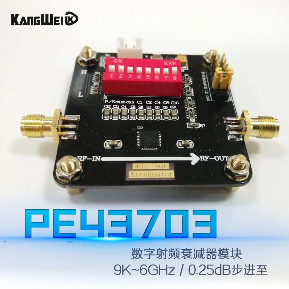 

Digital RF Attenuator Module 9K~6GHz 0.25dB PE43703 step to 31.75dB