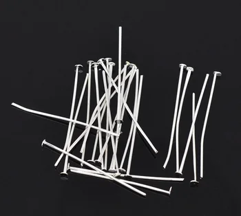 

150PCs Silver Plated Head Pins 0.7x45mm(21 gauge)