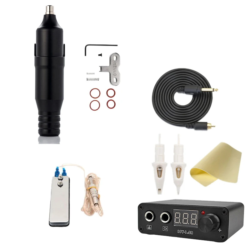 

Professional Tattoo Rotary Pen Machine Complete Tattoo Kits Black Precision Rca Motor Tattoo Machine Tattooist Body Art