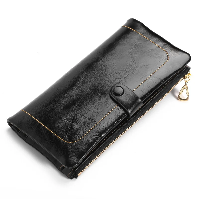 

Wholesale Brand Wallets 100% Genuine Leather Wallet Femal Purse With Credit Card Holder Wallet Women Coin Pocket Photo Holder