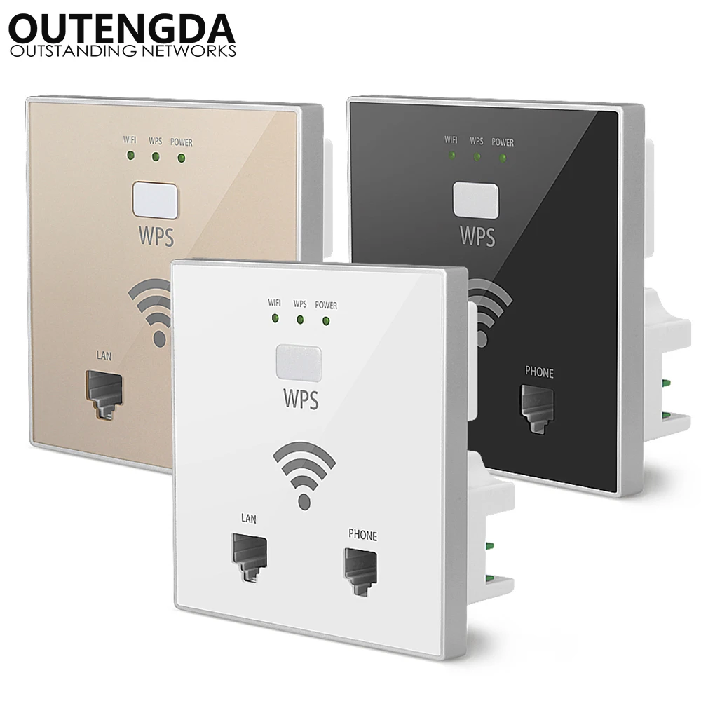 300Mps 802.11N настенный Wi Fi роутер для отеля в стене беспроводная точка доступа Крытый