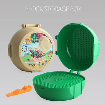 

Portable Block Storage Box Kids Bricks Case Brinquedos Building Blocks Sets Baseplate Travel Educational Toys for Children