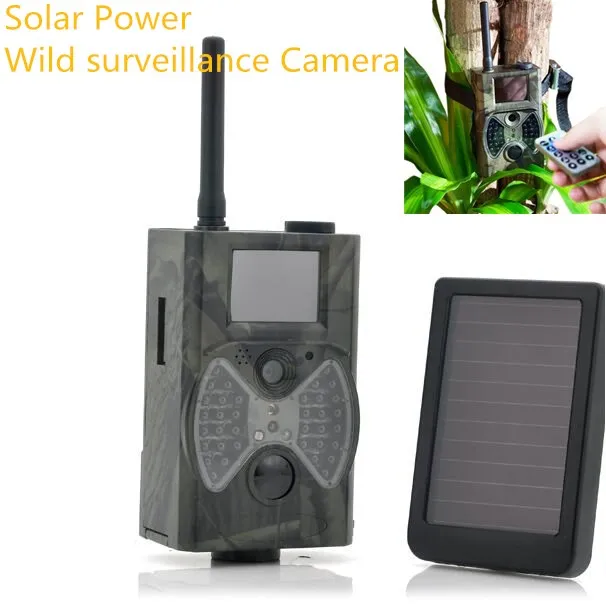 

Solar Panel Hunting Trail Camera Black IR LEDs GSM GPRS MMS 12MP HD Wildlife Infrared Waterproof Game camera hunting camera