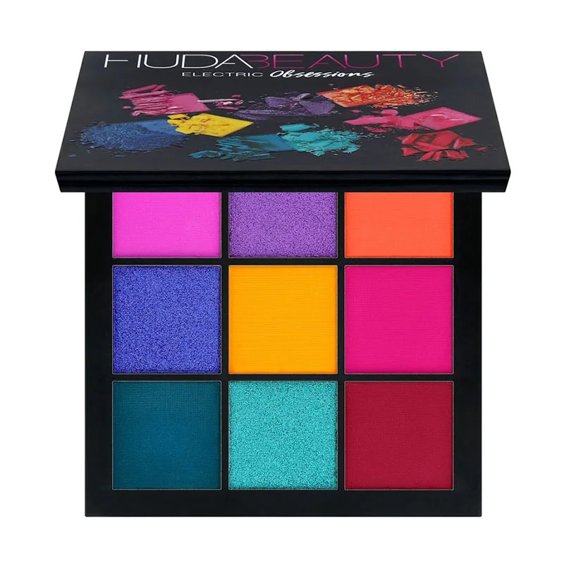 Палитра Hudas beauty Eyeshadow Pallete, 18 цветов, пустыня, сумерки, макияж, матовые тени для век, палитра, телесная пудра, пигменты, косметика - Цвет: Electric 9 Color