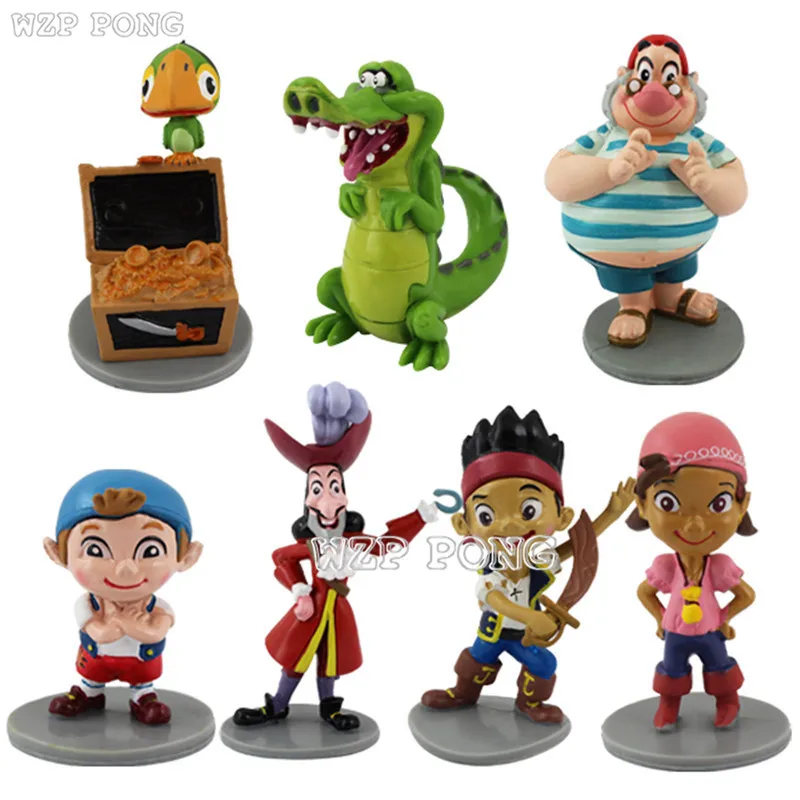New 7pcs/set Anime Cartoon Jake and The Neverland Pirates PVC Action Figure  Pirate Captain Jack Toys Gifts for Children B106 _ - AliExpress Mobile