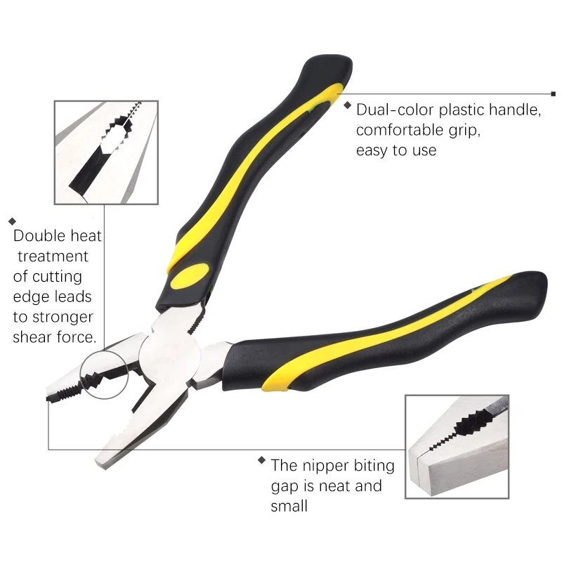 Многофункциональные щипцы для проводов, плоскогубцы, плоскогубцы, конические плоскогубцы, инструмент для зачистки проводов, американские ручные инструменты, 6 дюймов