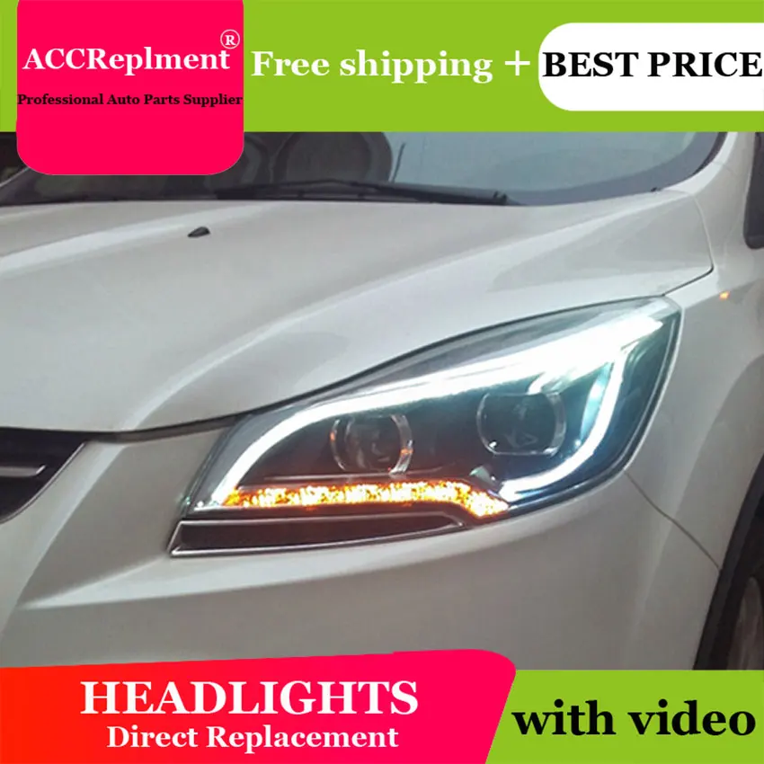 Автоматическое освещение Стиль светодиодный налобный фонарь для Ford Kuga фары 2013 2016
