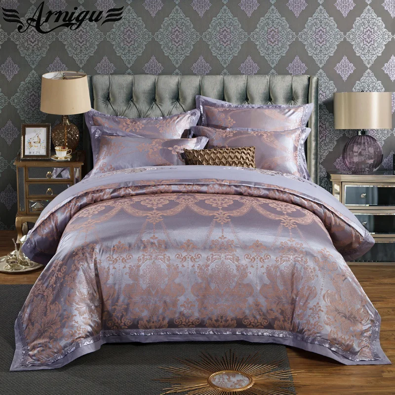 ARNIGU Silk Cotton fabric Bedlinen Queen King size Europe style