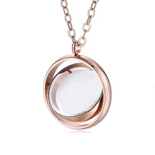 10 шт. 30 мм розовое золото нержавеющая сталь вращающийся на заказ плавающий стеклянный круглый медальон, ожерелье с стекло для чтения без цепи