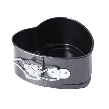 

1 Pcs 4 Inches Non-stick Cheesecake Pan Heart Shaped Cake Mold Baking Pan