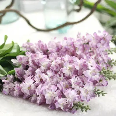 Йо Чо Высокое качество Настоящее прикосновение супер хороший искусственный ларкспур гиацинт цветок львиный зев Шелковый цветок отель сад Свадебный декор - Цвет: purple