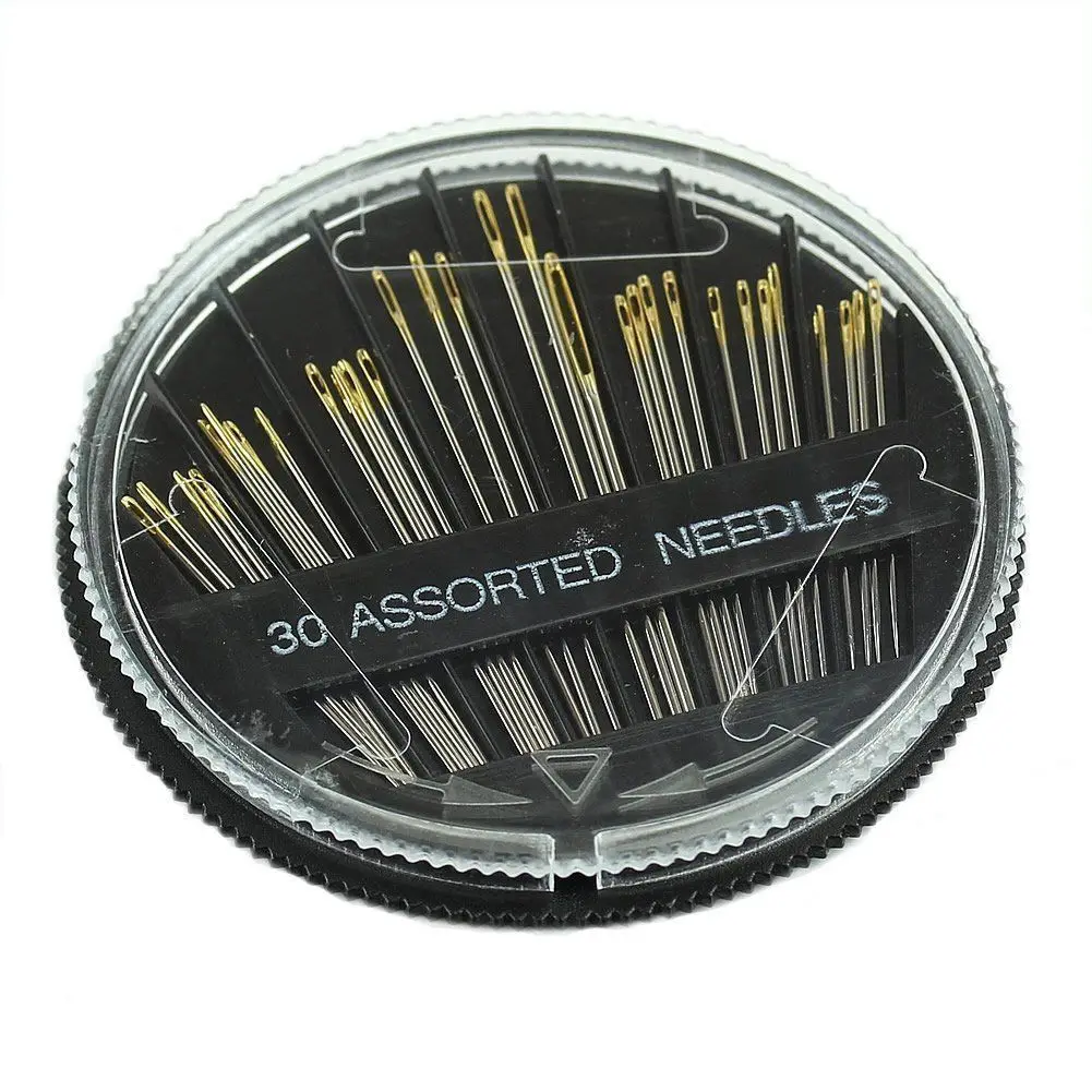 

Popular 30pcs Assorted Hand Sewing Needles Embroidery Mending Craft Quilt Sew Case