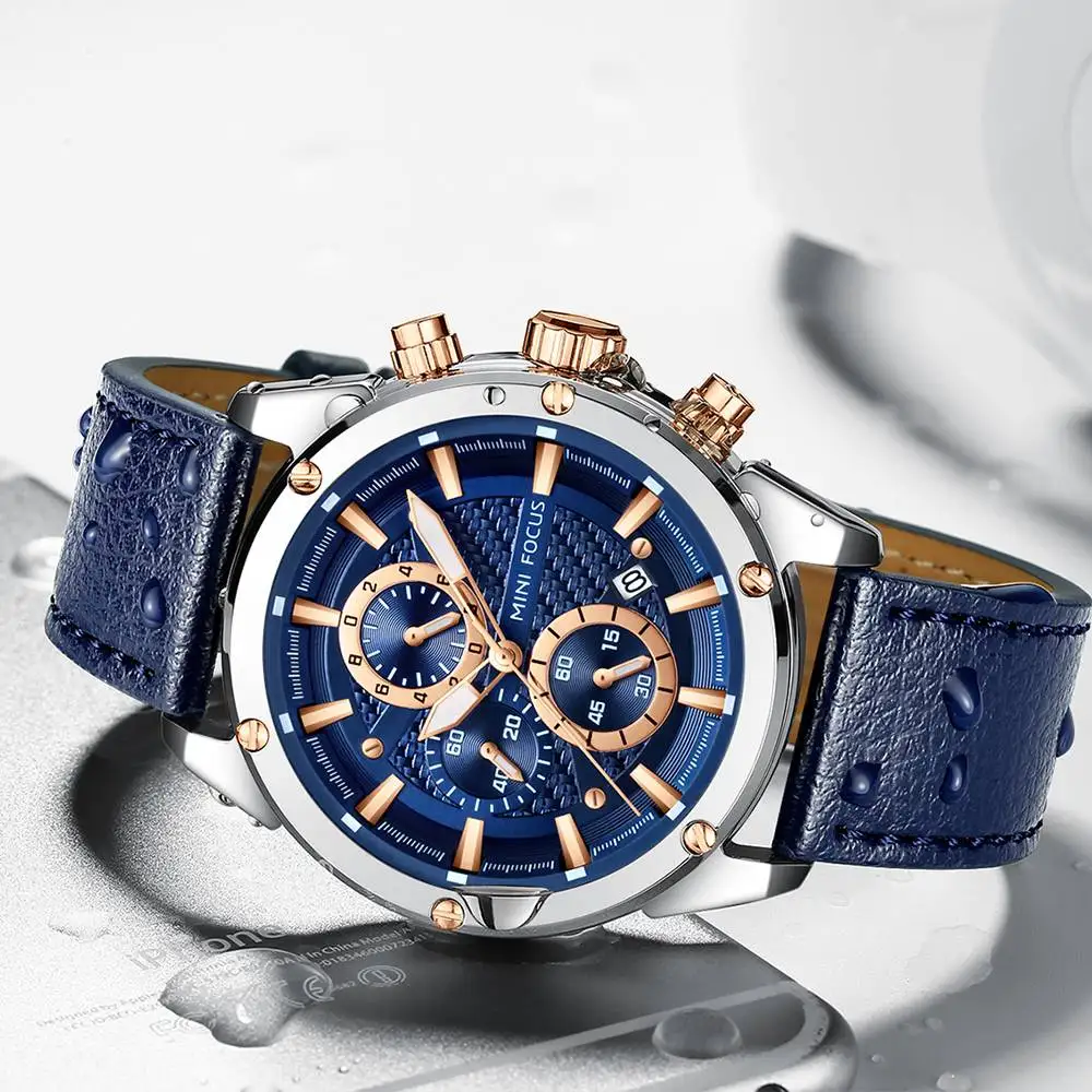 Men Watches 2019 MINIFOCUS Fashion Sport Quartz Clock Mens Watches Top Brand Luxury Waterproof Chronograp Men's Wrist Watch 2019 (4)