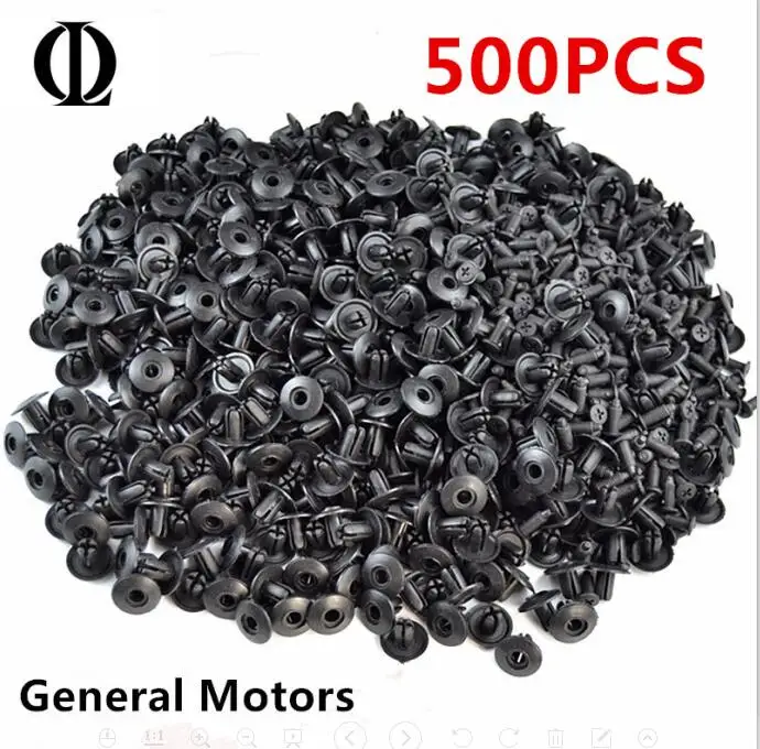 

8mm 500PCS Rivet Clips 11105 Universal Machine Front Cover Guard Board Buckle Leaf Board Lining Auto Buckle Screw Fixings Clips