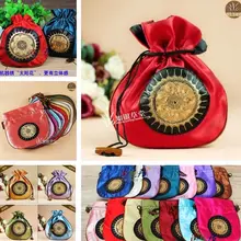 10 шт китайские вышитые подсолнухи мешочки для конфет и ювелирных изделий Подарочный мешочек с Кулиской