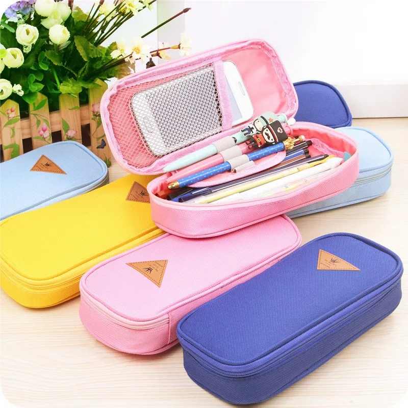 

Korea Magic Channel Large Capacity Multifunctional Canvas Pencil Cases Big Pen Bags Box for Boys Girls School Stationery S18109