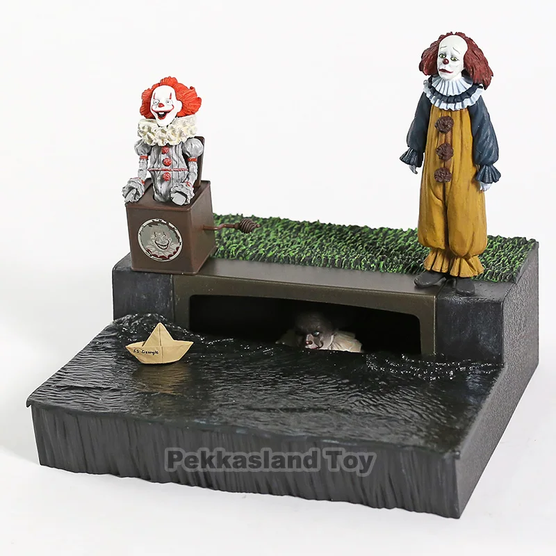 NECA фильм ужасов Стивен Кинг это Pennywise Джокер клоун классический канализационная сцена Pennywise набор аксессуаров ПВХ фигурка игрушка