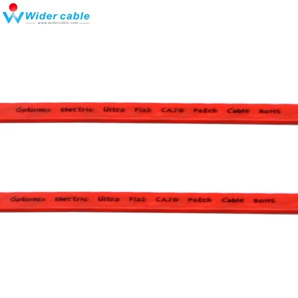 Ultra Flat CAT6 Cable Red Color 4
