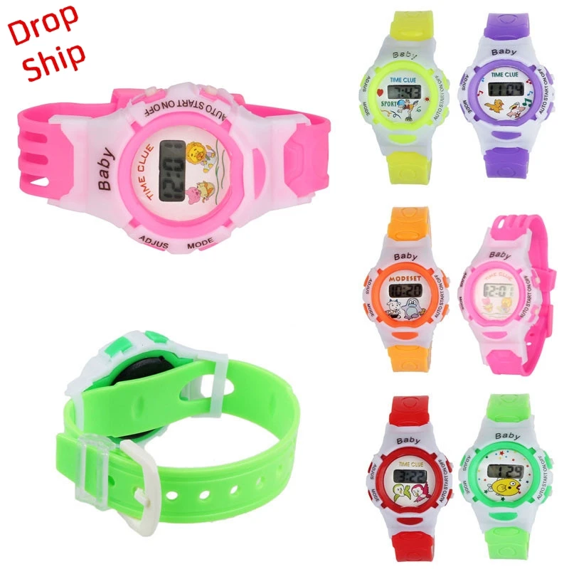 

Fashion Colorful Boys Girls Students Time Electronic Digital Wrist Sport Watch DROP SHIPPING f5m30 HY
