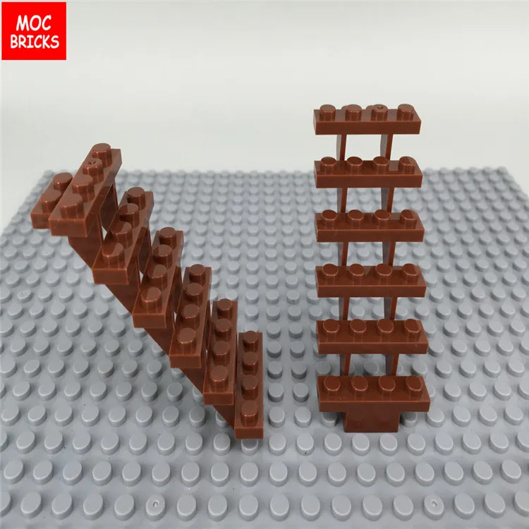 20pcs/lot House Stairs Reddish Brown Stairs Staircase Steps Ladder Modular fit with 30134