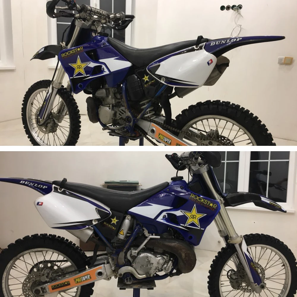 Команда Графика Фоны наклейки комплект для Yamaha YZ125 YZ250 YZ 125 250 1996- 1997 1998 1999 2010 2011 2012 2013