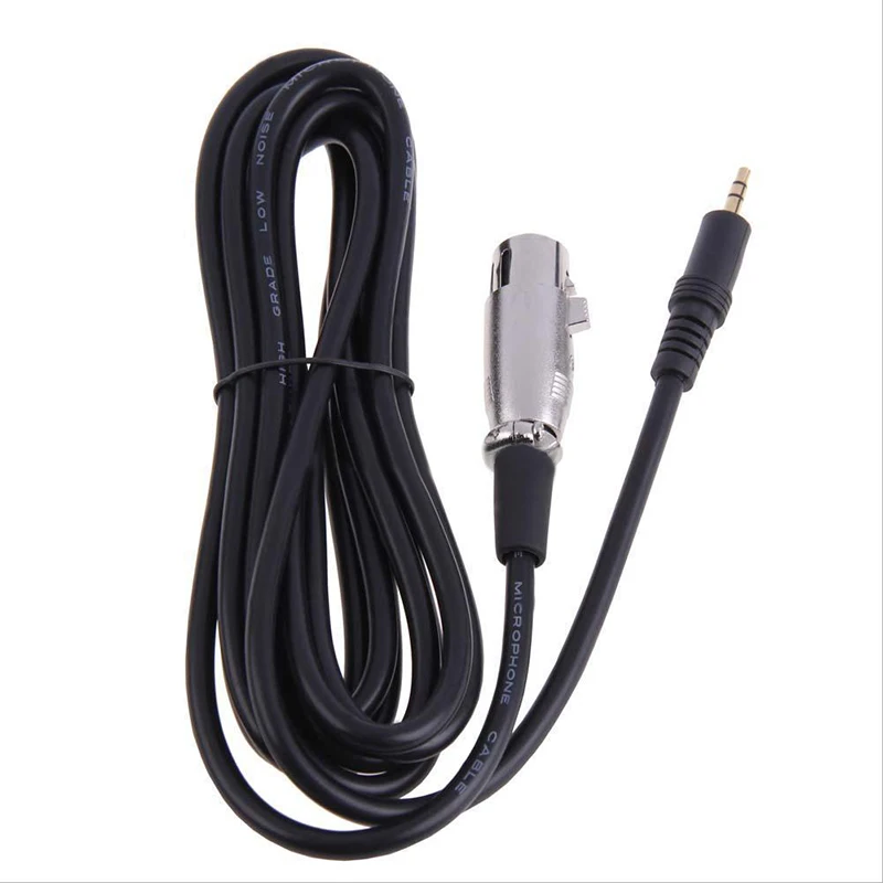 3 Pin XLR Microphone Extension Cable 3.5mm Stereo Jack Plug to 3 Pin XLR Female Cable Microphone Audio Adapter