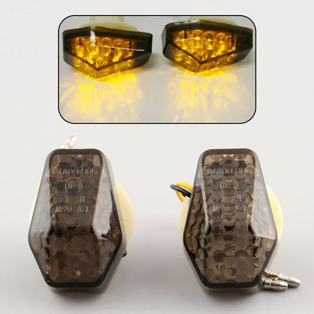 

Motorcycle 2pcs LED Mount Flush Blinker Tail Indicator Turn Signals Light for Suzuki GSX 1250 F Bandit Front
