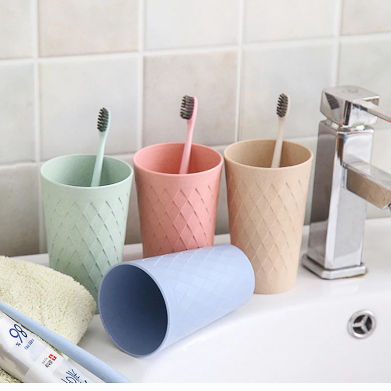 

1PCS Thick Toothbrush Holder Cup Eco-friendly Circular Water Cups PP Rinsing Mug Home Drinking Wash Tooth Mugs Bathroom Sets