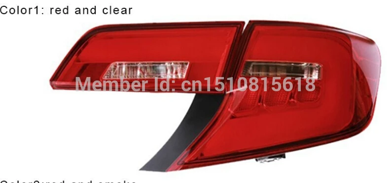 

for Toyota Camry tail lights 2012 US version rear trunk lamp cover drl+signal+brake+reverse Auto Lighting Style LED Tail Lamp