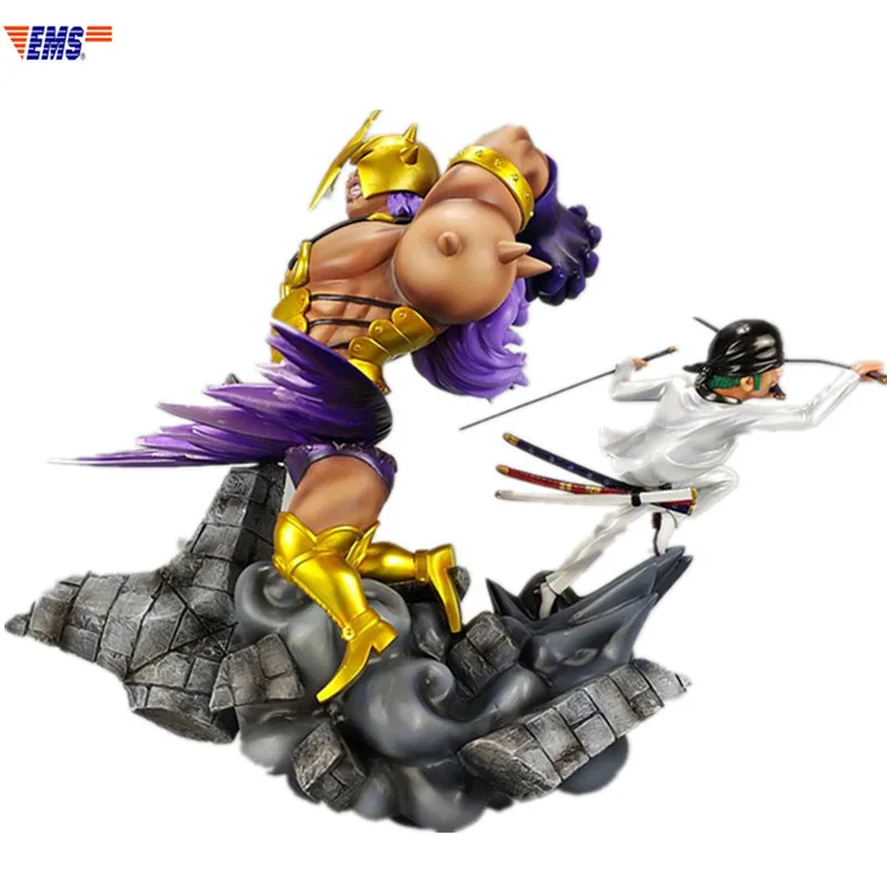 

ONE PIECE The Straw Hat Pirates Roronoa Zoro VS Pica Battle Scenes GK Resin Statue Decoration Action Figure Toy X569
