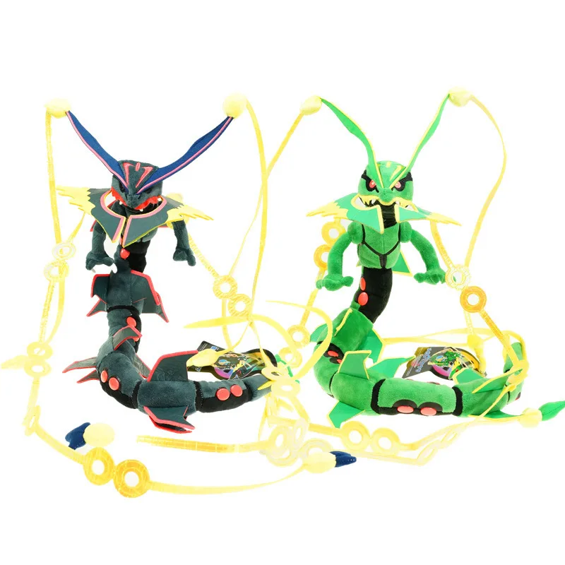 

83cm Long Mega Rayquaza Black Rayquaza Animal Plush Peluche Doll With Skeleton Soft Stuffed Hot Toy Christmas Gift For Children