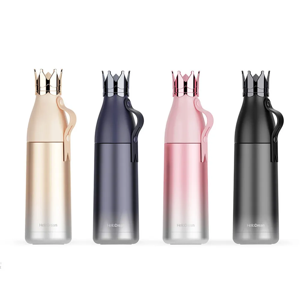 

Mikksire Crown Water Bottle Outdoor Mug Cup Travel Bottles Vacuum Cup Child School Thermos Vacuum Stainless Steel Thermos K25