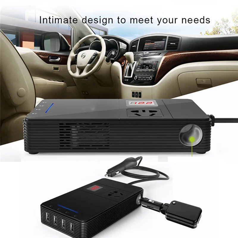 200 W Auto Omvormer Converter DC 12 V Naar AC 220 V Adapter Auto