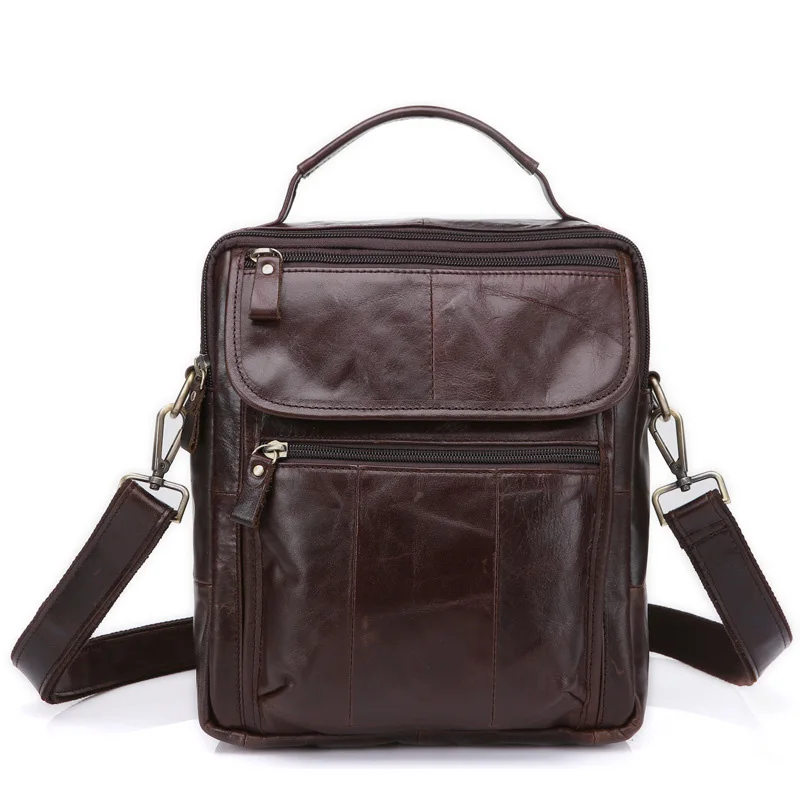 

New Fashion Handbag Men Genuine Leather Shoulder Bag Men Messenger Bag Vintage Briefcase Luxury Designer Men's Crossbody Bags