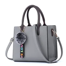 Fashion Women Handbag With Hairball High Quality PU Leather Totes Bags Women Shoulder Bag Ladies Bags 2019 bolsa feminina Fashion Women Handbag With Hairball High Quality PU Leather Totes Bags Women Shoulder Bag Ladies Bags 2019 bolsa feminina