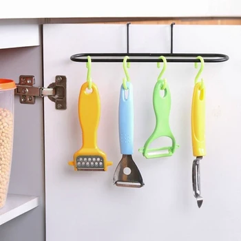 

Door Back Tyle Non-trace Towels Bar Holder Metal Towels Support Kitchen Accessory Storage rack hooks 26.5x5.5.5cm