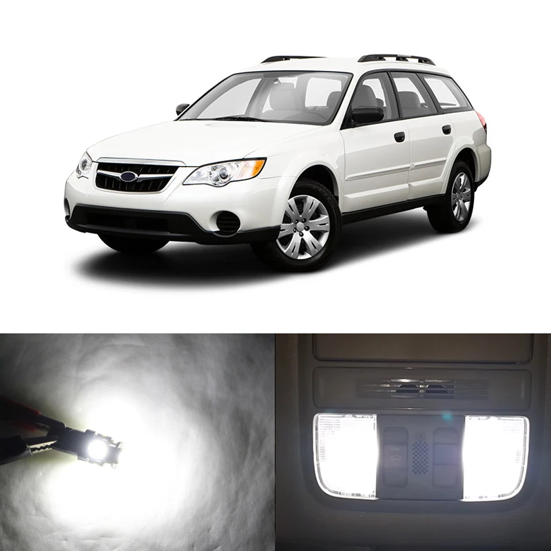10 шт. белые светодиодные сменные лампы для Subaru Outback 2000 2009 CANbus внутреннее освещение