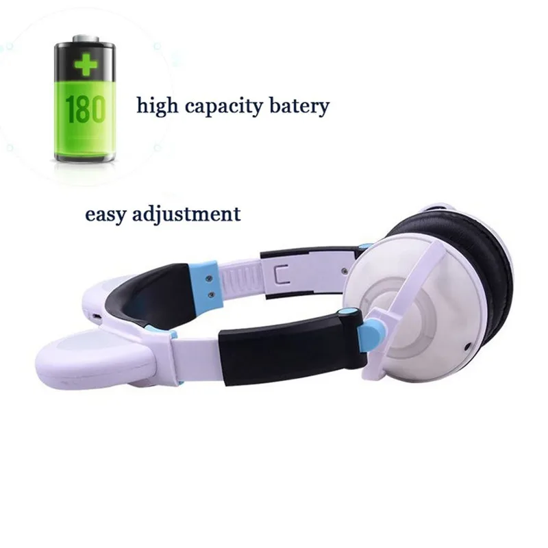 Foldable Bear Ear Recharging Headphones Panda Cosplay Gaming Headset With Glowing LED Light halloweeen gift for girls kids Phone
