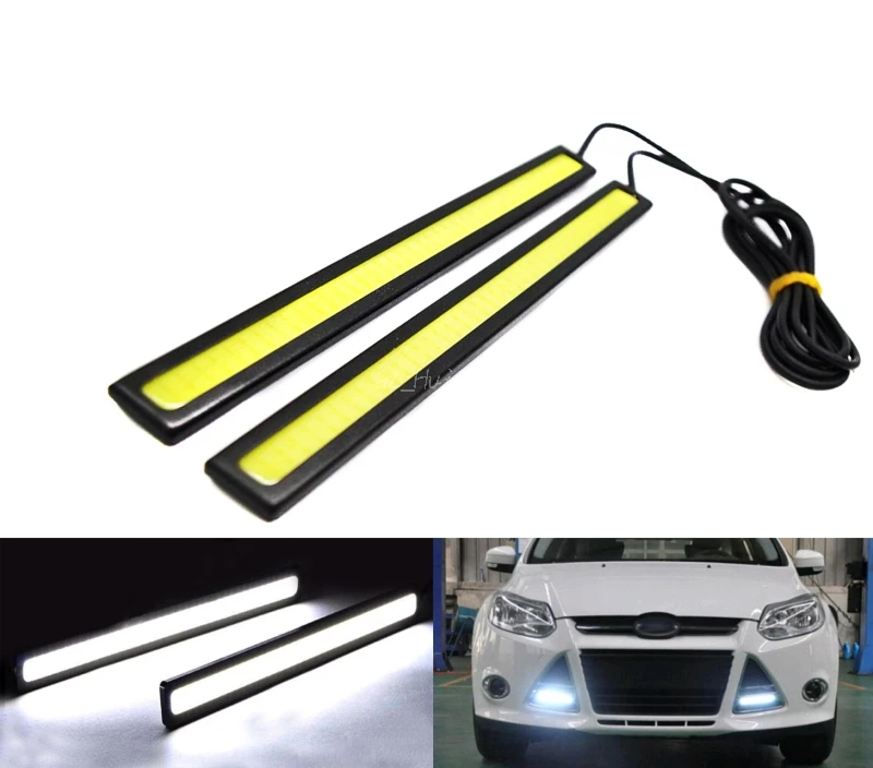2x Super Bright White COB Car LED Lights 12V for DRL Fog Driving Lamp
