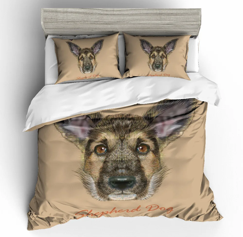 

MUSOLEI 3D Duvet Cover Set Animal Dog Head Bed Sheet Twin queen king