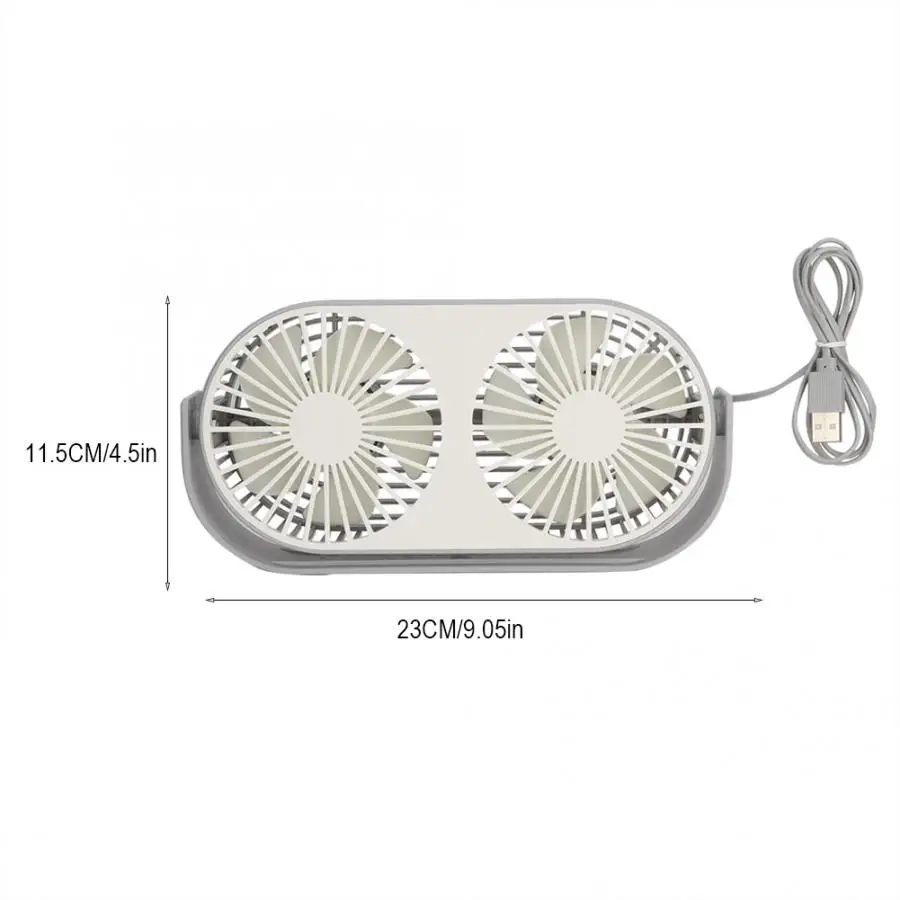 Портативный Мини Арома-вентилятор с зарядкой от USB Настольная Карманный вентилятор двойной полотняного переплетения нож для охлаждающего вентилятора вентилятор кондиционер для дома - Цвет: Серый