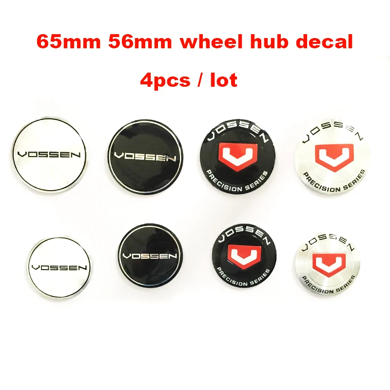

4Pcs 56MM 65MM Auto Wheel Hub Cap Decal Car Wheel Center Emblem Cover Sticker vossen For bmw benz honda mazda audi label