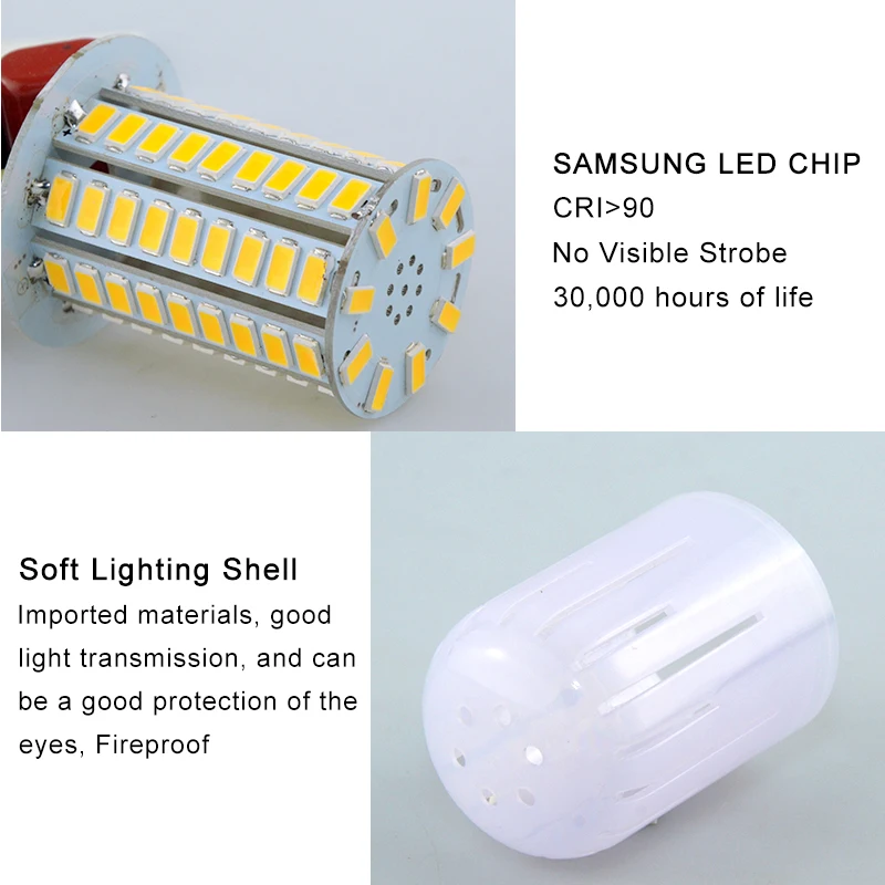 2017 новинка E27 E14 светодиодная лампа кукурузный свет SMD 5736 220в 110в 20Led 30led 46 LED 81