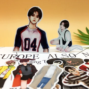 

20pcs Photo paper Youth Boy Self-made Scrapbooking Decorative Sticker decoration /waterproof stickers