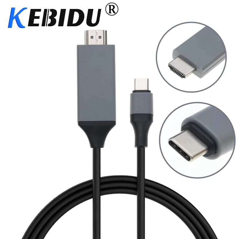 Kebidu 4k USB C Type 3 1 к HDMI HDTV кабель конвертер адаптер для Galaxy S8 Huawei Mate 10 Pro P20|Кабели VGA| |
