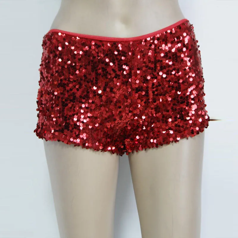 Sparkle Red Women's Sequins Shorts 2017 Fashion New Performance Costume