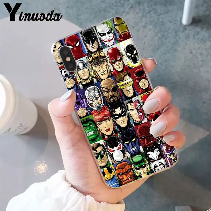 Yinuoda Marvel мстители супергерой комиксы на заказ фото мягкий чехол для телефона для iPhone 6S 6plus 7plus 8 8Plus X Xs MAX 5 5S XR